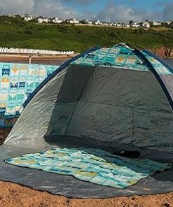 VW Beach Shelter Tent UV50 Protection for Camping and Picnics Blue 2